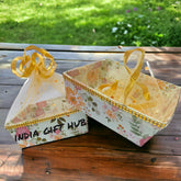 Chocolate Basket Decorative Basket For Gifts Hampers, Fancy Premium Storage Basket, Wedding Packing (8x8x4inch)